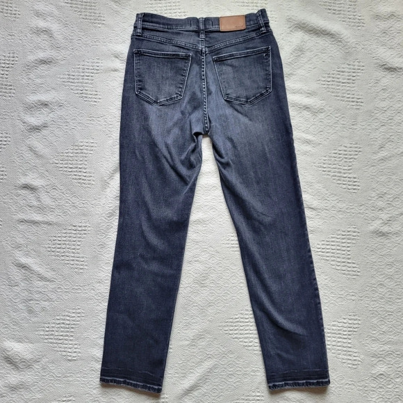 Madewell Cruiser Straight High Waisted Rise  Denim Jeans Vintage Faded Grey Wash - Picture 3 of 13